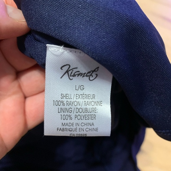 Kismet Elegant Navy Blue Sleeveless Dress - Picture 8 of 14